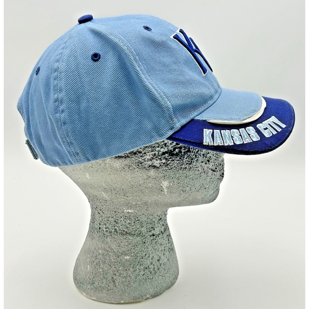 Kansas City Royals MLB '47 Adjustable Baseball Cap Hat KC Blue Vintage Style - Picture 9 of 14